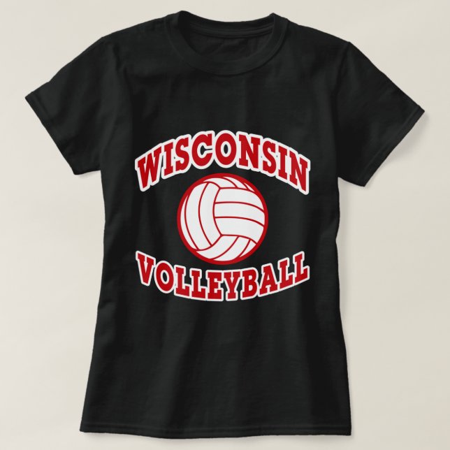 Wisconsin Volleyball Classic Style Pullover  (Design Front)