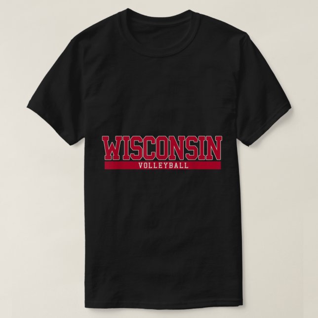 Wisconsin Volleyball  T-Shirt (Design Front)