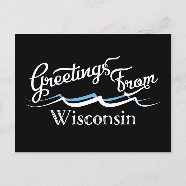 Wisconsin Water Waves Postcard (Front)