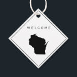 Wisconsin Welcome Bag Gift Tags, Wedding Weekend Favour Tags<br><div class="desc">These are the perfect little state map gift tags for your wedding welcome bags or favours. You can customise front and back text.</div>
