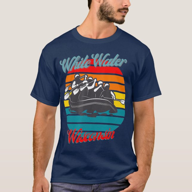 Wisconsin Whitewater White Water Rafting T-Shirt (Front)