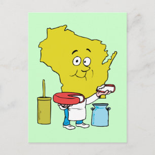 Wisconsin WI Cheese Vintage Travel Souvenir Postcard