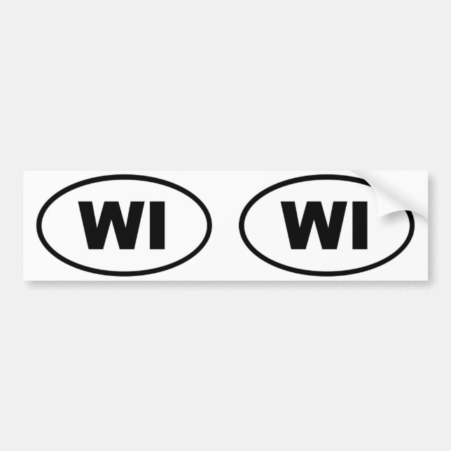 Wisconsin WI oval Bumper Sticker (Front)
