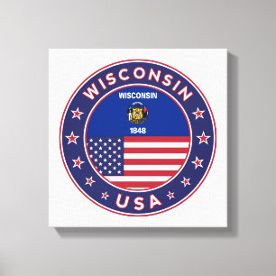 Wisconsin, Wisconsin poster, canvas print