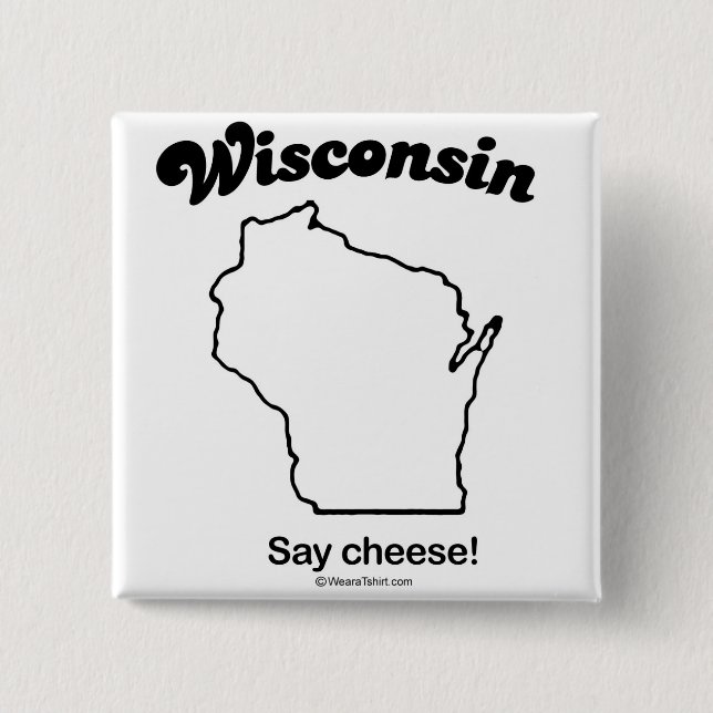 WISCONSIN "WISCONSIN STATE MOTTO" T-shirts and Gea 15 Cm Square Badge (Front)