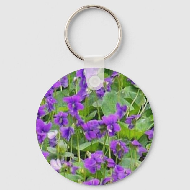 Wisconsin Wood Violets Key Ring (Front)