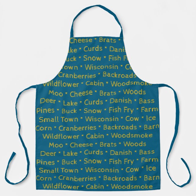 Wisconsin Words Apron  (Front)