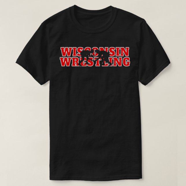 Wisconsin Wrestling Team Wrestler Coach Badger Sta T-Shirt (Design Front)