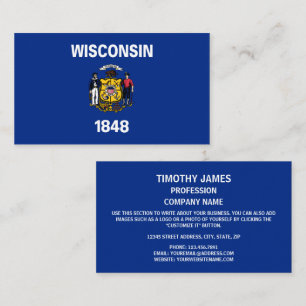 Wisconsinite Flag, Flag of Wisconsin Business Card