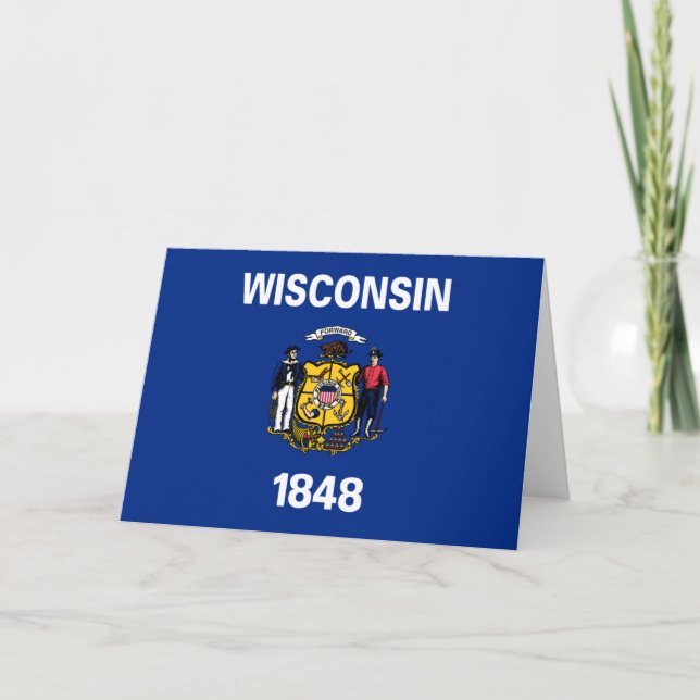 Wisconsinite Flag, Flag of Wisconsin Card (Front)