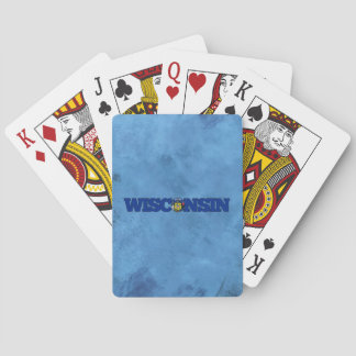 Wisconsinite name and flag on cool wall playing cards
