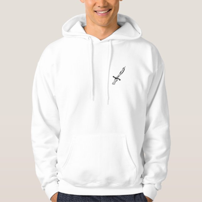Wisdom and Courage Arabic Calligraphy Saying Hoodie (Front)