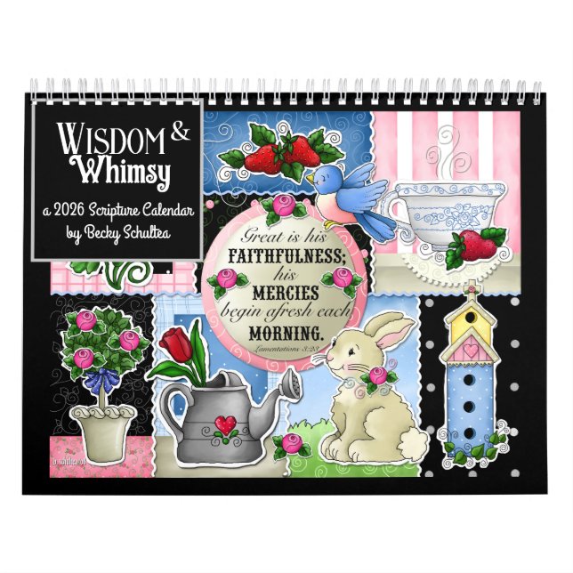 "Wisdom and Whimsy" 2026 Scripture Calendar (Cover)
