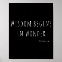 Wisdom Begins In Wonder Socrates Quote Men Women K