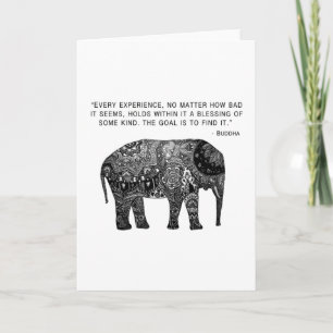 Wisdom Buddha Elephant Card