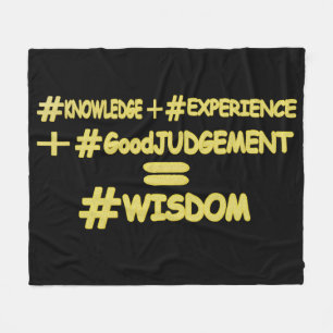 "WISDOM EQUATION" Cute Expression Design. Buy Now Fleece Blanket