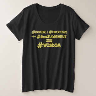 "WISDOM EQUATION" Cute Expression Design. Buy Now Plus Size T-Shirt