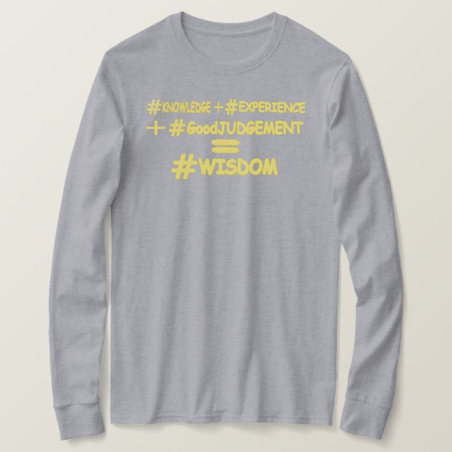 "WISDOM EQUATION" Cute Expression Design. Buy Now T-Shirt (Design Front)