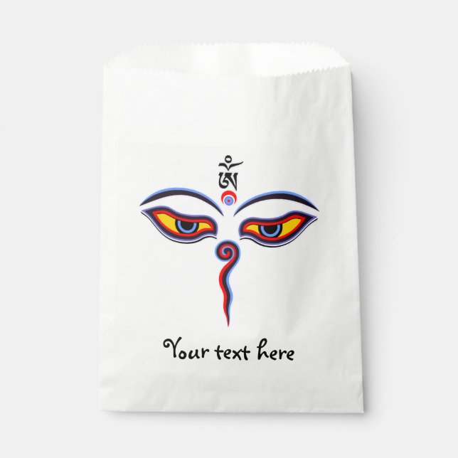 Wisdom Eyes Of Buddha - Bodhnath temple eyes Favour Bags (Front)
