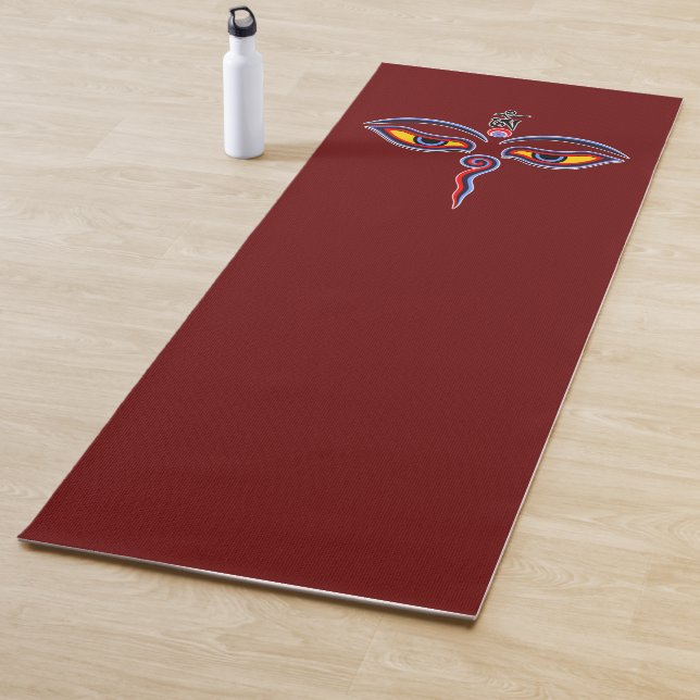 Wisdom Eyes Of Buddha - Bodhnath temple eyes Yoga Mat (In Situ)