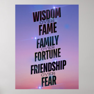 Wisdom Family Friendship - Inspirational Poster