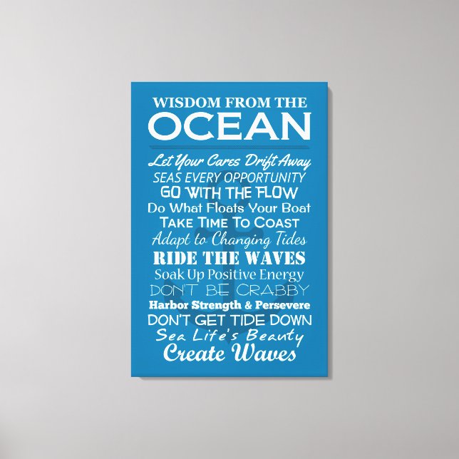 Wisdom From the Ocean Canvas Print (Front)