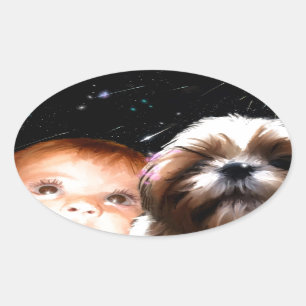Wisdom in awe_PAINTING.jpg Oval Sticker