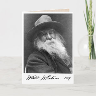 "Wisdom is of the Soul" Walt Whitman Quote Card