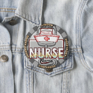 Wisdom nurse  10 cm round badge