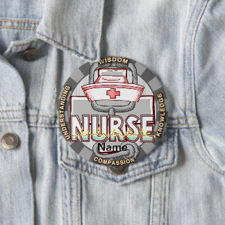 Wisdom nurse 10 cm round badge