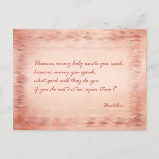 Wisdom of Buddha Postcard (Front)