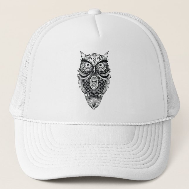 Wisdom Of The Owl King Trucker Hat (Front)