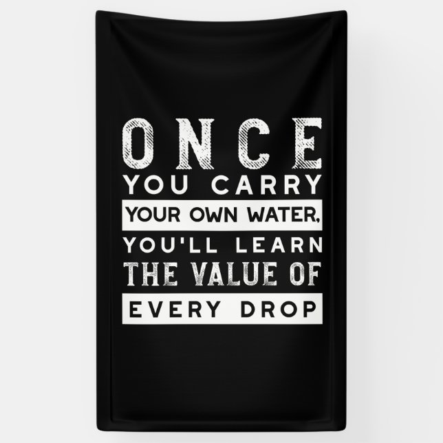 Wisdom Quote Design - Value of Every Drop Banner (Vertical)