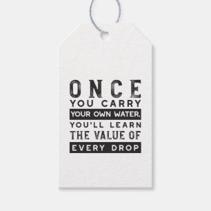 Wisdom Quote Design - Value of Every Drop Gift Tags