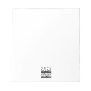 Wisdom Quote Design - Value of Every Drop Notepad