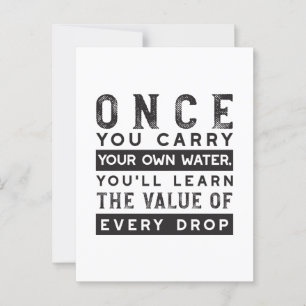 Wisdom Quote Design - Value of Every Drop Postcard