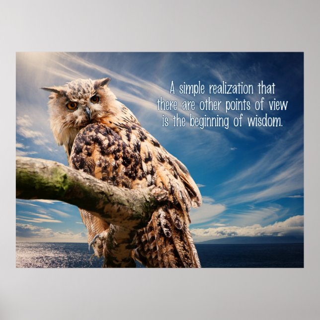 Wisdom Quote Owl poster (Front)