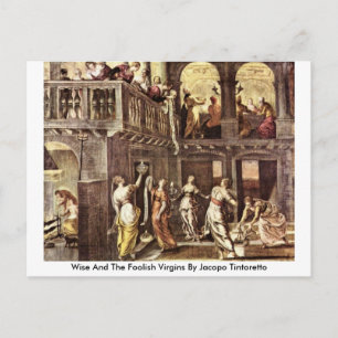 Wise And The Foolish Virgins By Jacopo Tintoretto Postcard