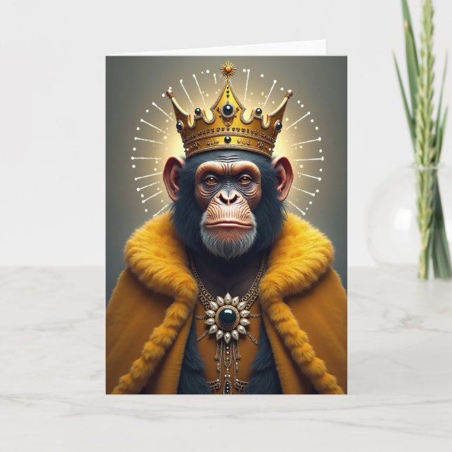 Wise Ape Figure Birthday Card (Front)