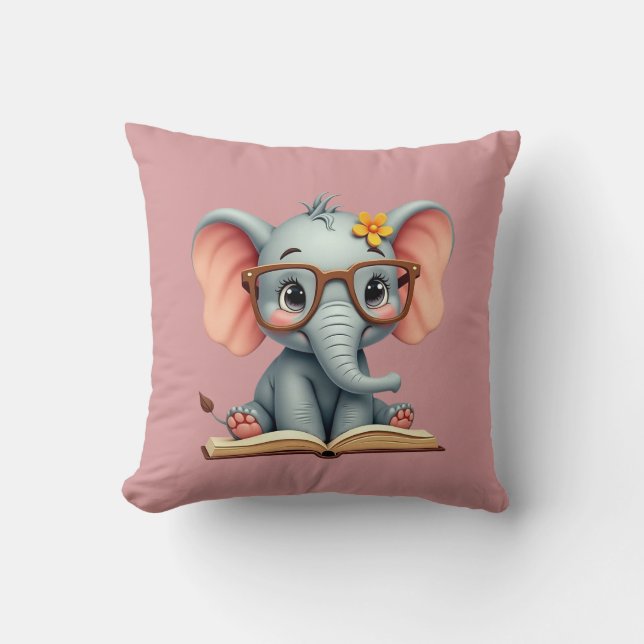 Wise Baby Elephant Cushion (Front)