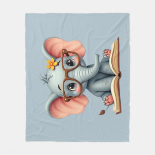 Wise Baby Elephant Fleece Blanket