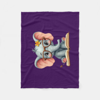 Wise Baby Elephant Fleece Blanket