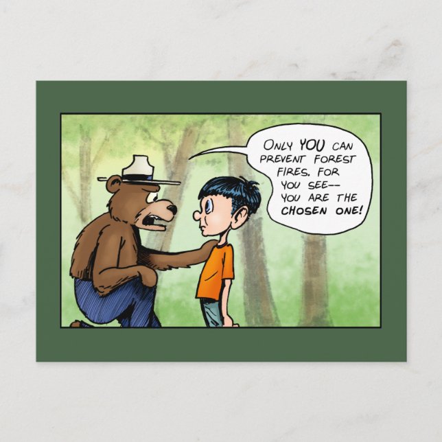 Wise Bear Chose One Postcard (Front)