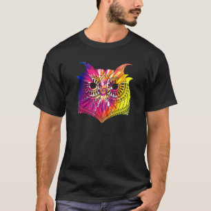 Wise Bird Forest Animal Predator Colourful Owl T-Shirt