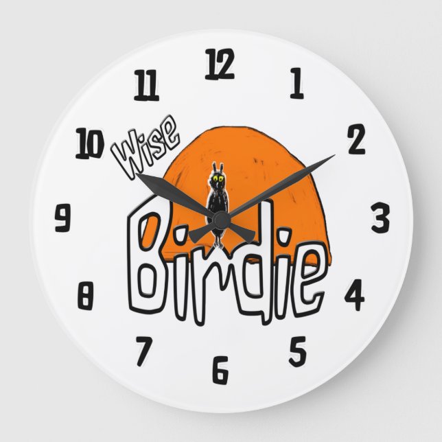 Wise birdie  large clock (Front)