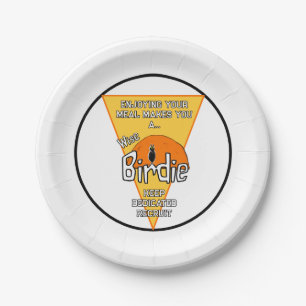 Wise birdie  paper plate