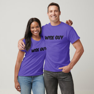 Wise Guy Centre Text Basic Dark T-Shirt