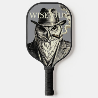 WISE GUY (cream/white typography) Pickleball Paddle