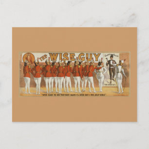 Wise Guy Vintage 1906 Theatrical Poster Postcard