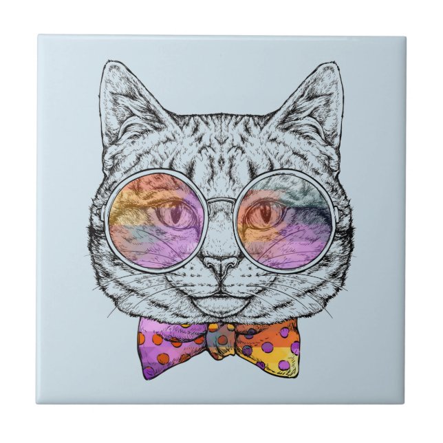 Wise Kitty Kat Tile (Front)